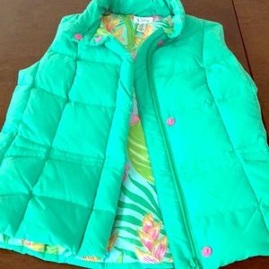 Lilly Pulitzer puffy vest, very tiny pen mark